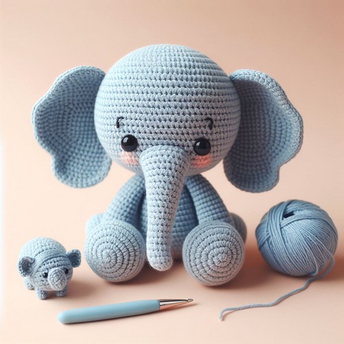 Crochet Baby Elephant Amigurumi Pattern