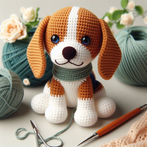 Crochet Beagle Dog Amigurumi Pattern