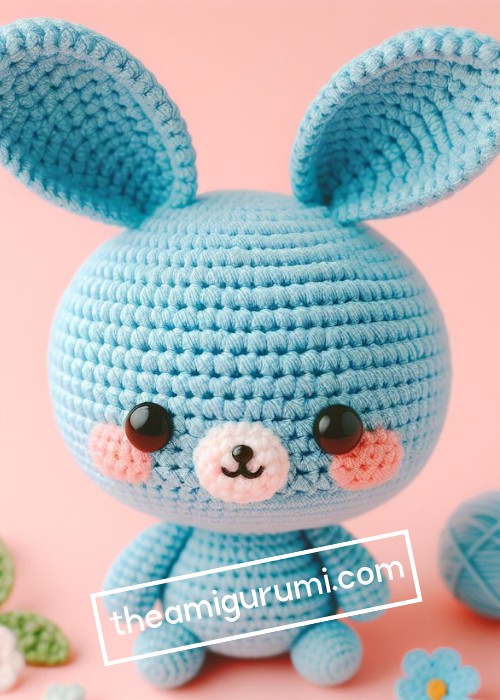Crochet Blue Bunny Amigurumi