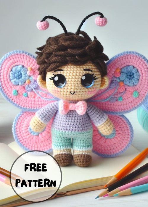 Crochet Butterfly Boy Amigurumi