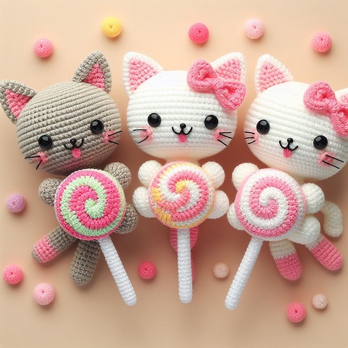 Crochet Candy Kitten Amigurumi