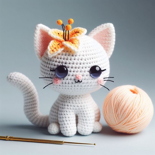 Crochet Cat Lily Amigurumi