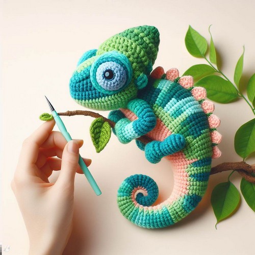 Crochet Chameleon Amigurumi Pattern Step By Step
