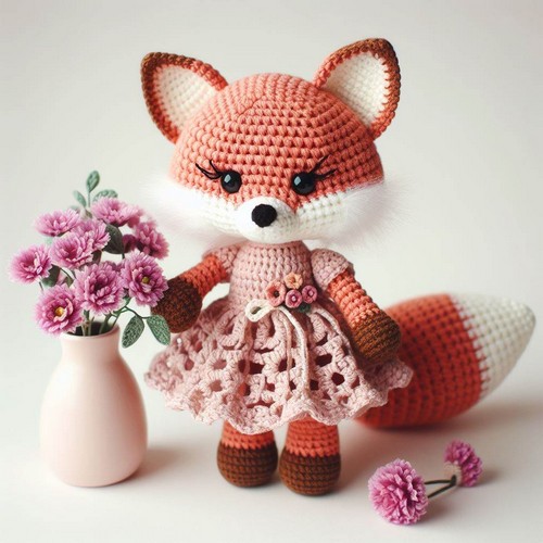 Crochet Fox In Dress Amigurumi Pattern Step By Step