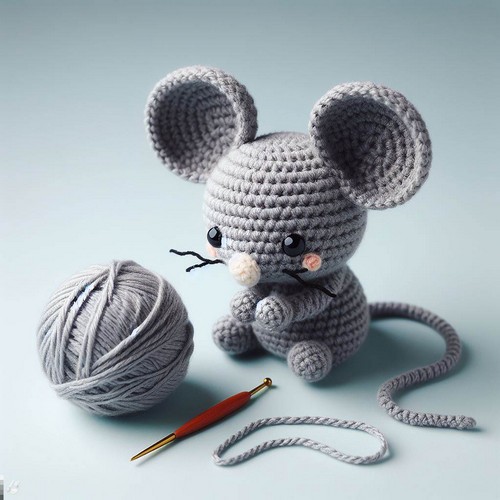 Crochet Grey Mouse Amigurumi Pattern Step By Step