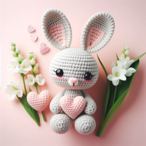 Crochet Love Bunny Amigurumi