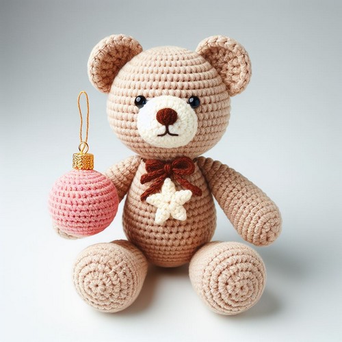 Crochet Ornament Bear Amigurumi Pattern