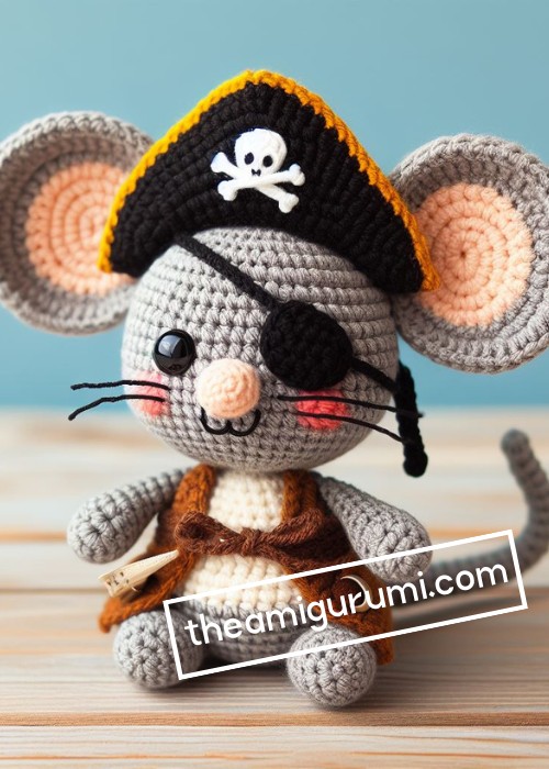 Crochet Pirate Mouse Amigurumi Pattern Free