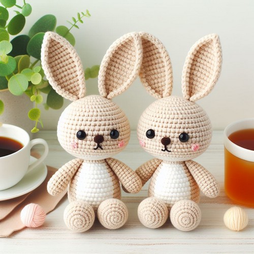 Crochet Twin Rabbit Amigurumi Pattern Step By Step