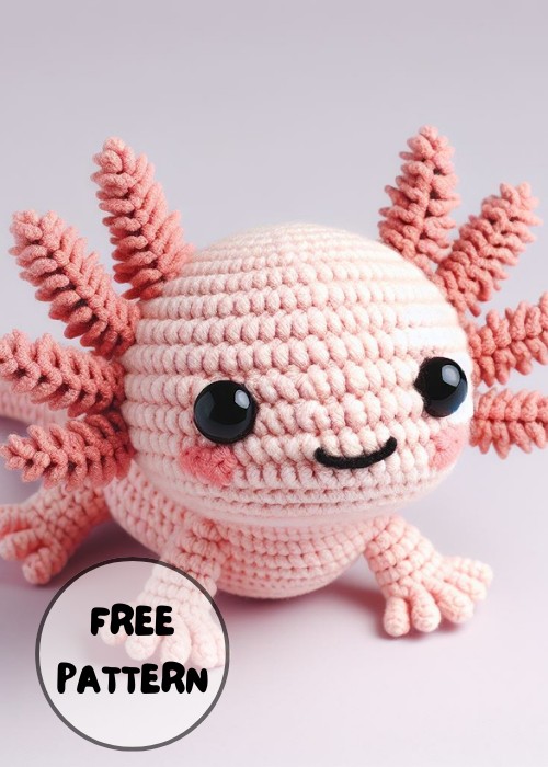 Free Crochet Axolotl Amigurumi Pattern
