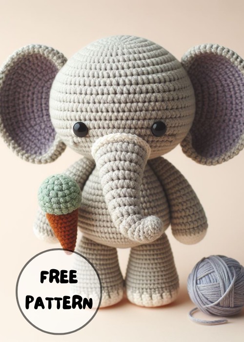 Free Crochet Baby Elephant Amigurumi Pattern