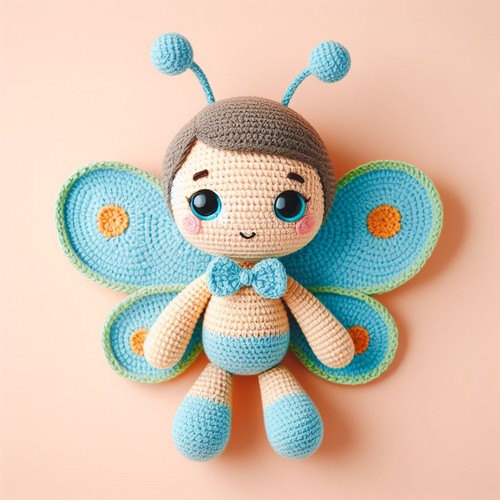 Free Crochet Butterfly Boy Amigurumi Pattern