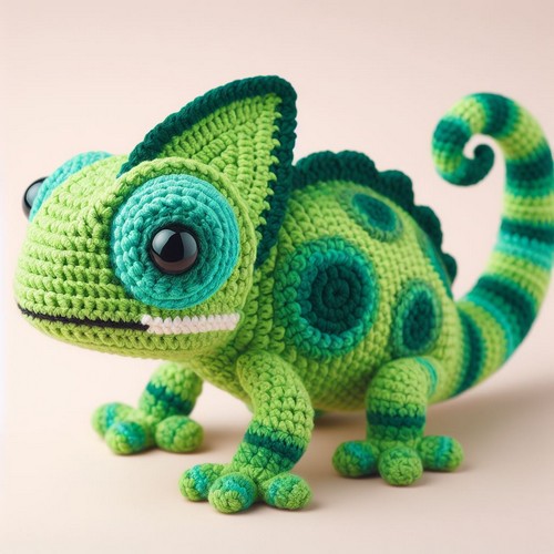 Free Crochet Chameleon Amigurumi Pattern