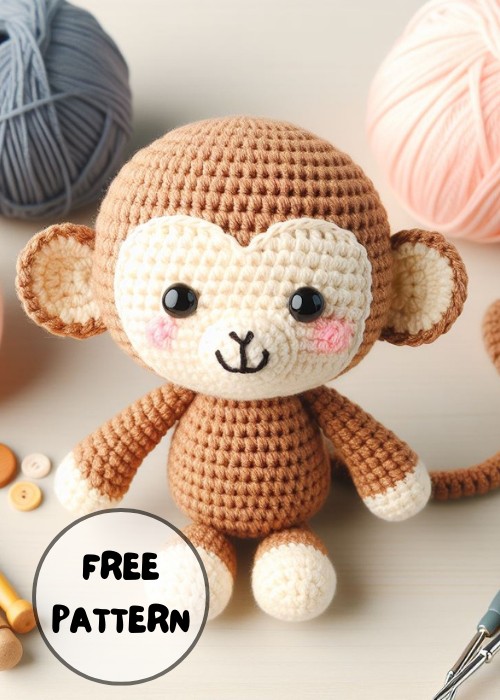Free Crochet Cute Monkey Amigurumi