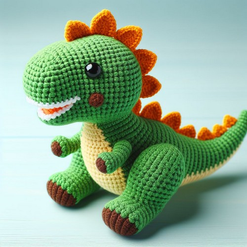Free Crochet Dinosaur Trex Amigurumi Pattern