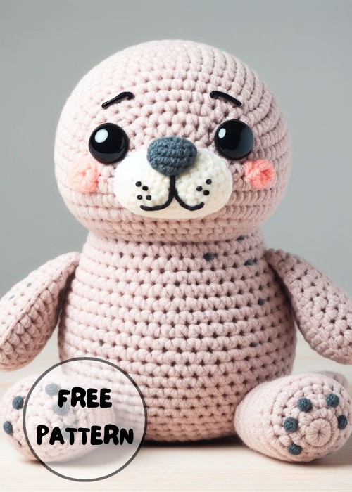 Free Crochet Elephant Seal Amigurumi Pattern