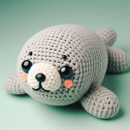 Free Crochet Elephant Seal Amigurumi Pattern
