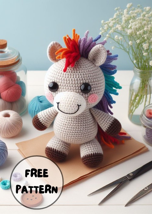 Free Crochet Happy The Horse Amigurumi Pattern