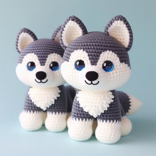 Free Crochet Husky Amigurumi Pattern