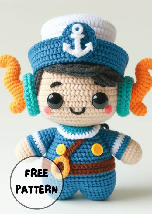 Free Crochet Marine Doll Amigurumi