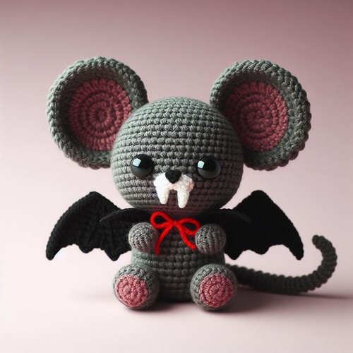 Free Crochet Vampire Mouse Amigurumi Pattern