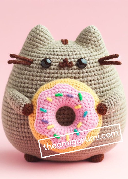 Crochet Pusheen With Donut Amigurumi Pattern Free