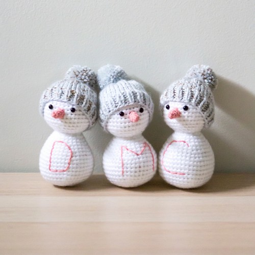 Crochet Snowman Friends Pattern