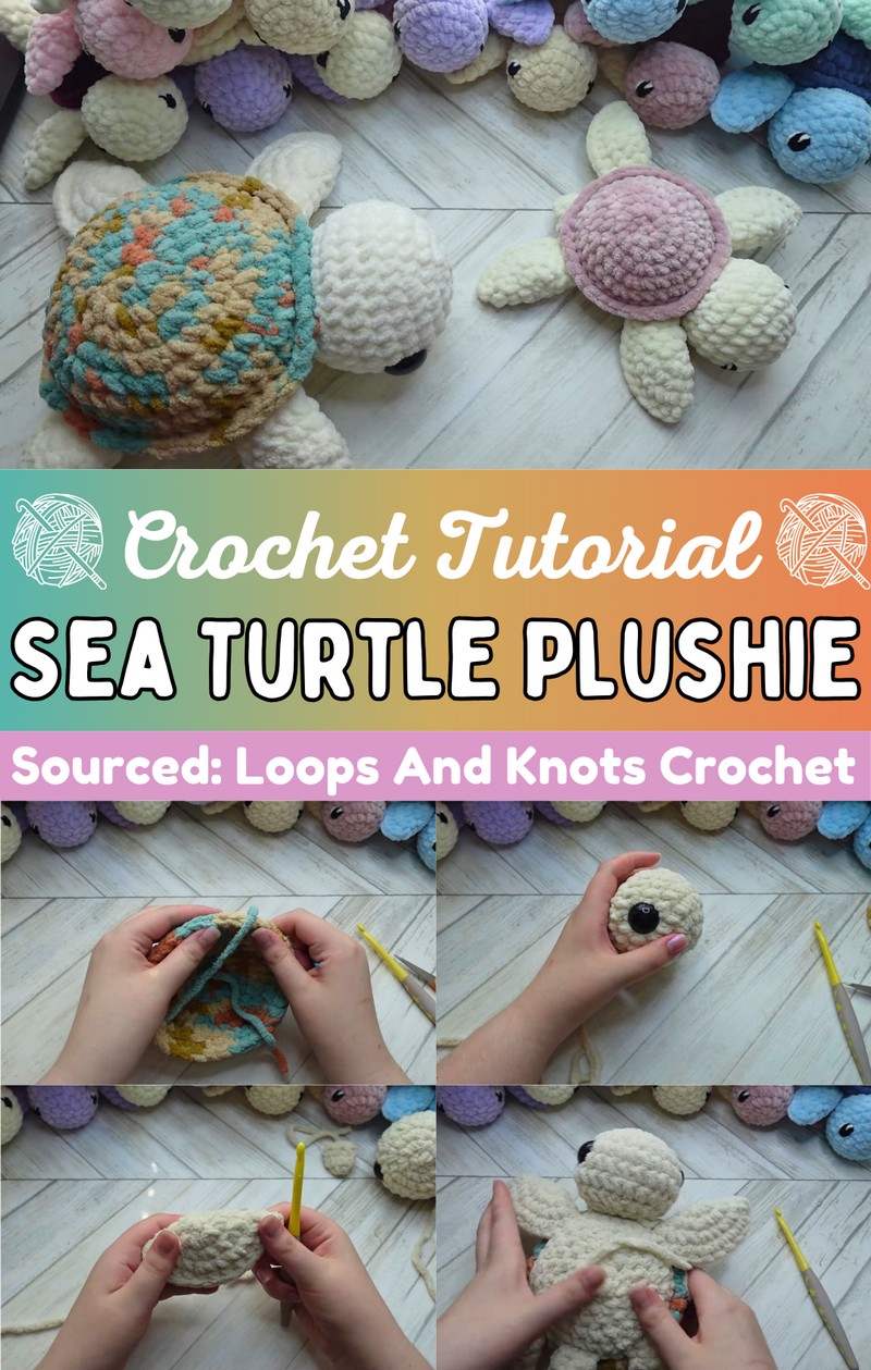Crochet No-Sew Medium Sea Turtle Pattern