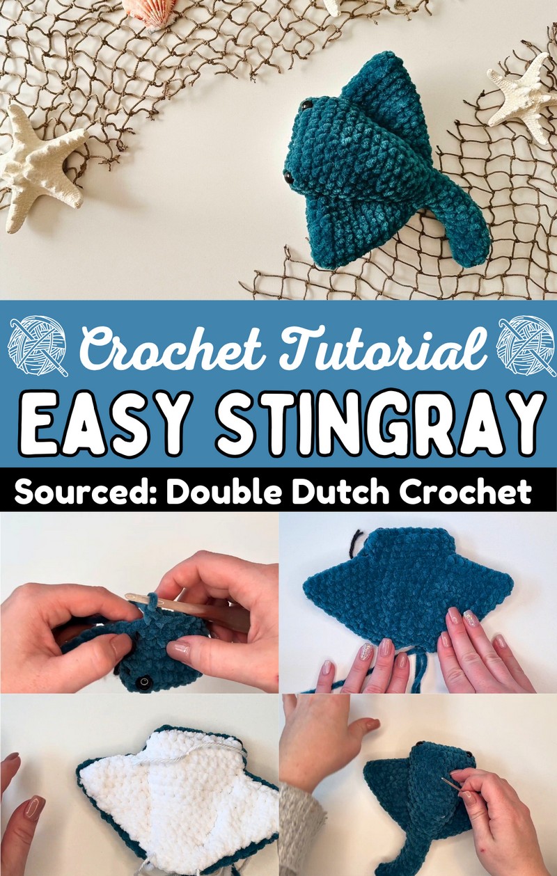 How To Crochet Easy Stingray Amigurumi Tutorial