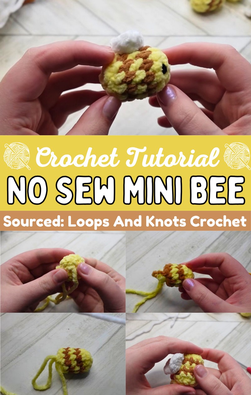 How to Crochet No sew Mini Bee